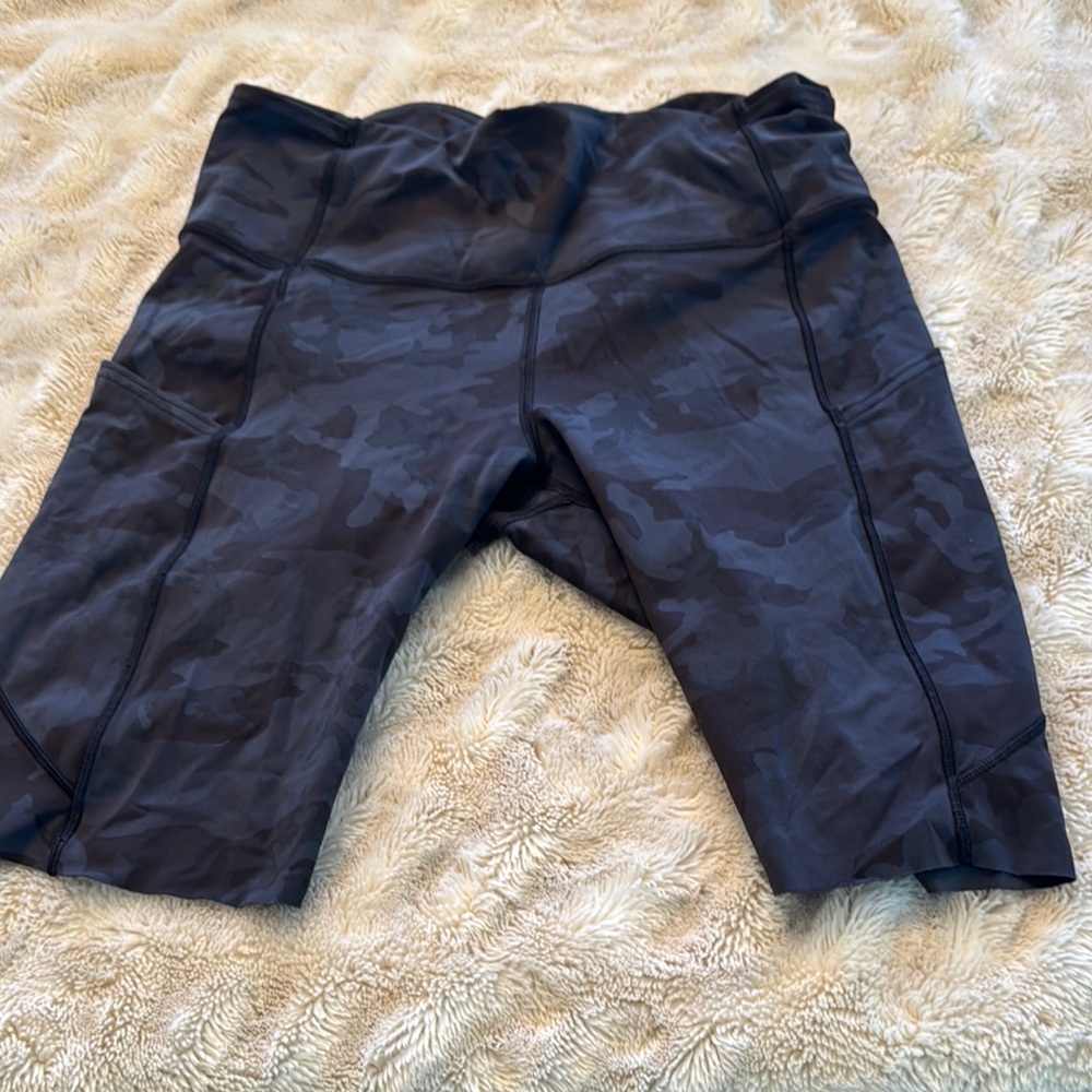 Lululemon Athletica Black Camo Shorts